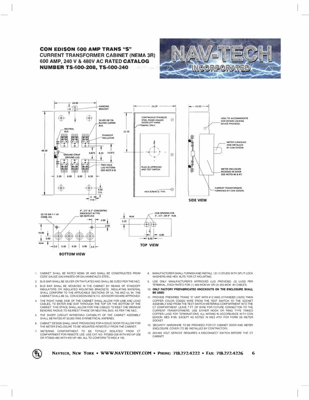 Con Ed TS600-208 & TS600-480 - Trans-Sockets