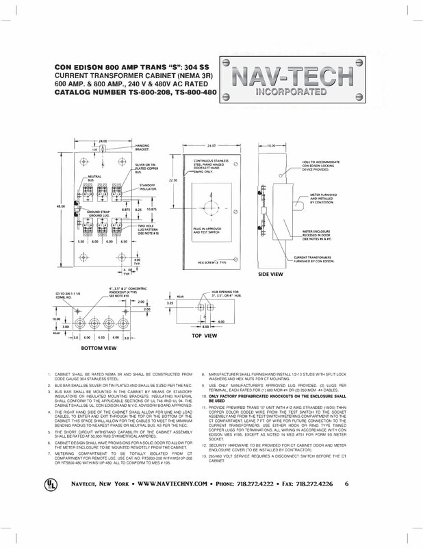 Con Ed TS800-208 & TS800-480 Stainless Steel - Trans-Sockets