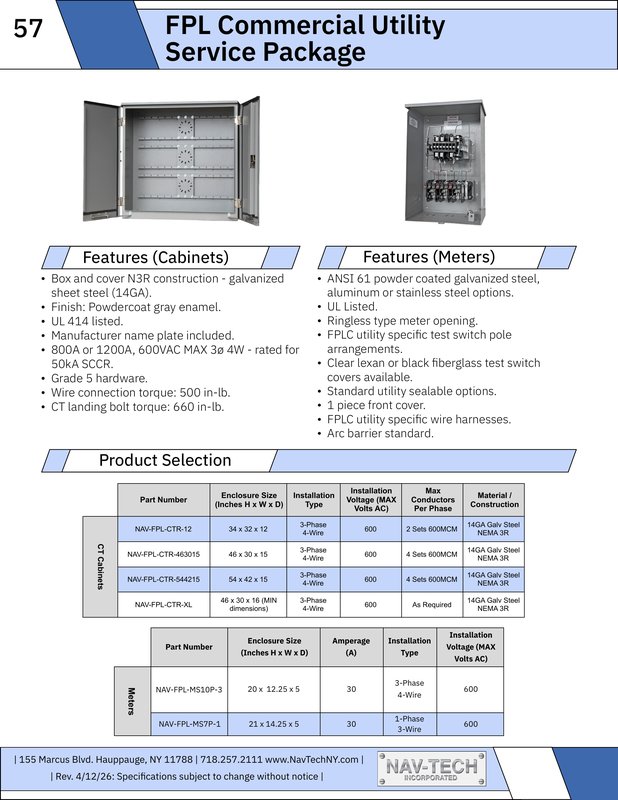 FPL Commercial Utility Service Package - CT Cabinets