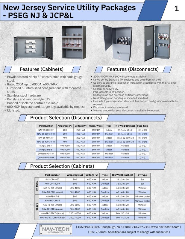 NJ Service Utility Packages PSEG NJ Jcpl - CT Cabinets