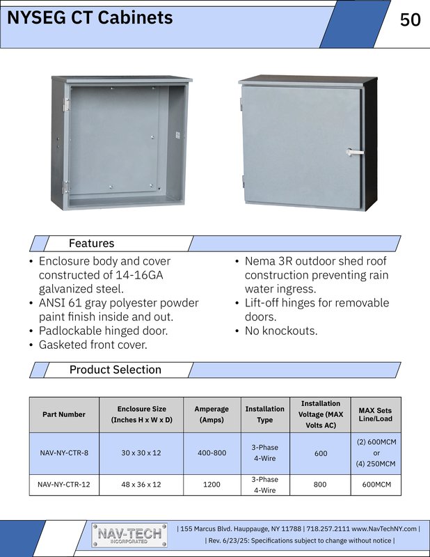 NYSEG CT Cabinets - CT Cabinets