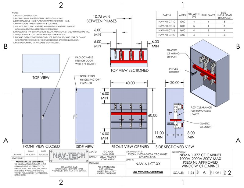 PSEG NJ 1000A-2000A CT Cabinet - CT Cabinets