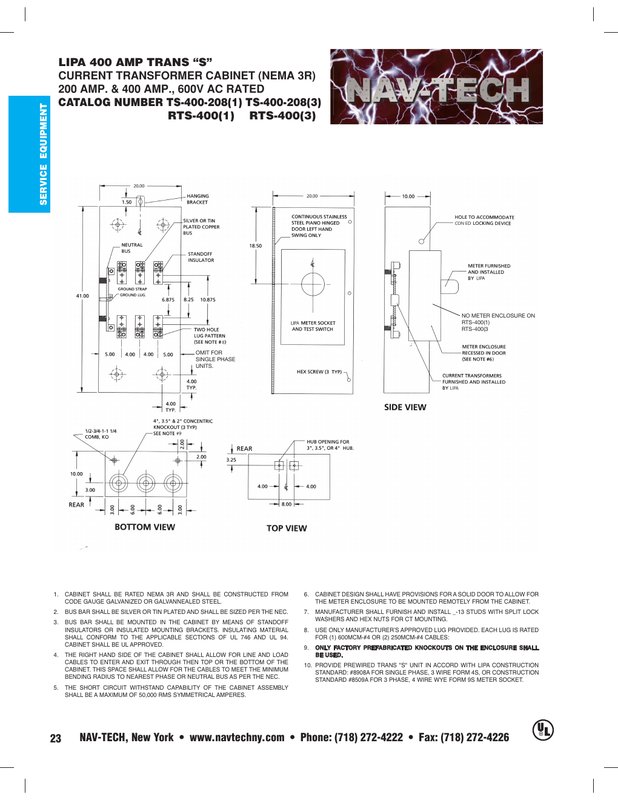 PSEG TS400-208 1 & TS400-208 3 - Trans-Sockets