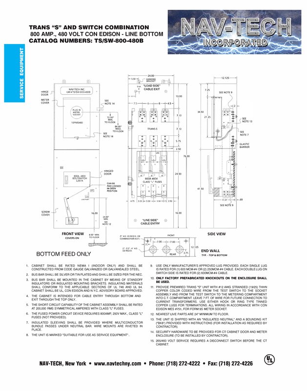 TSSW-800-480B - Trans Socket / Disconnect Combo