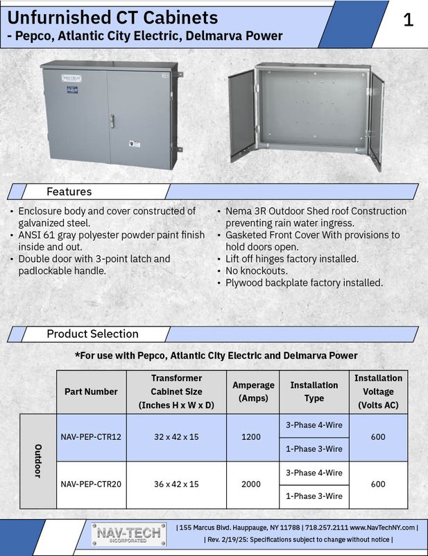 Unfurnished CT Cabinets Pepco Atlantic City Delmarva